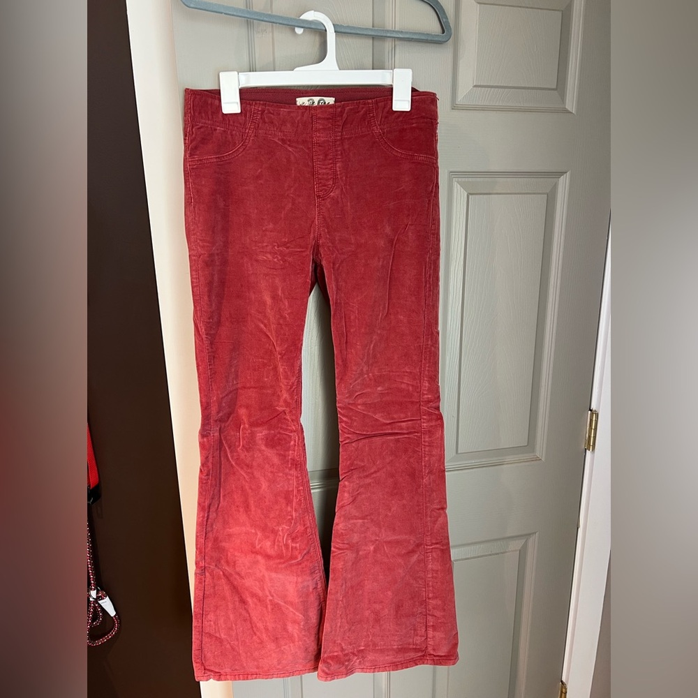 We the Free flare corduroy jeans. Size 30. Mid-rise. Salmon color.